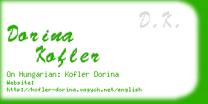 dorina kofler business card